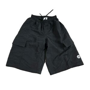 Aero Tech Designs Black Padded Cargo Bike Shorts Mens L Nylon Elastic Waist